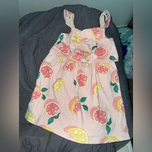 Carter's Pink and Yellow Fruit Print Dress
